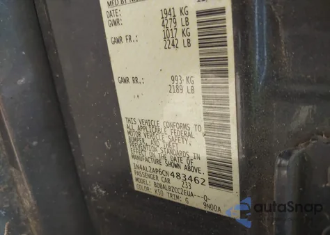 2012 Nissan Altima 2.5 S из США, поврежденный, VIN 1N4AL2AP6CN483462